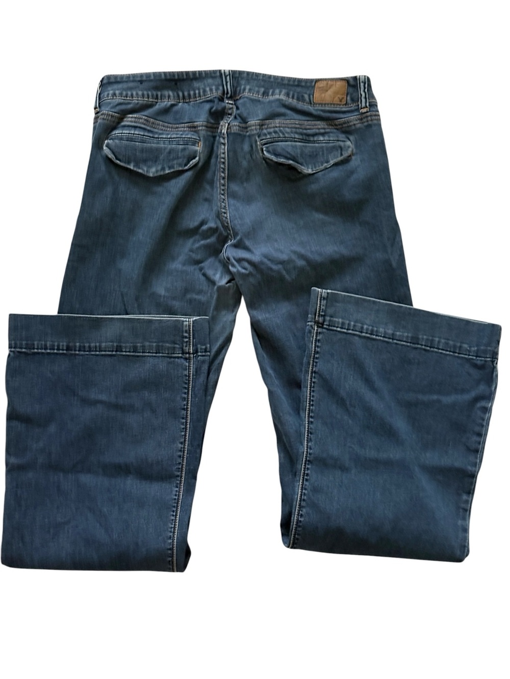 American Eagle Outfitters Denim Jeans Womens Trouser Size 10 Wide Leg - Picture 4 of 7